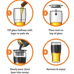 Black & Tan Beer Layering Tool Set