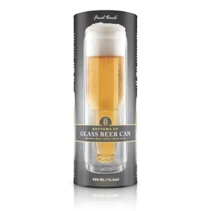 Bottoms Up Glass Beer Can