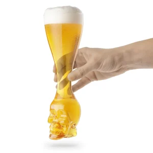 Brain Freeze Skull Glass with Skeletal Frame