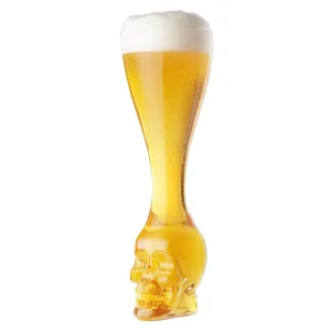 Brain Freeze Skull Glass with Skeletal Frame