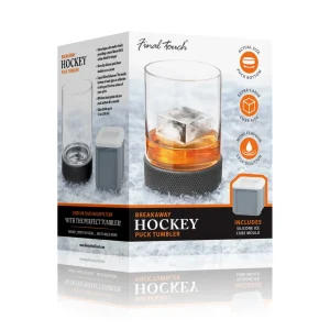 Breakaway Hockey Puck Tumbler with Ice Mould