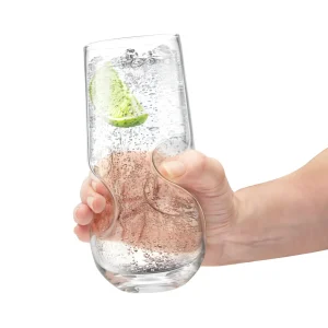 Bubbles Seltzer / Bubbly Beverage Glasses - Set of 2 - 17 oz (500 ml)