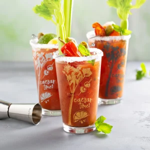 Caesar Time Cocktail Glasses - Set of 3 - Gold, Silver & Black