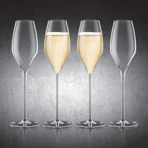 Champagne Lead-Free Crystal Glasses - Set of 2