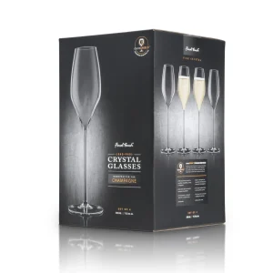 Champagne Lead-Free Crystal Glasses - Set of 2