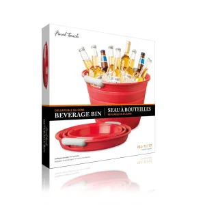 Collapsible Beverage Bin - Red