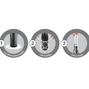 Everyday Up&Away Collapsible Silicone Bottle Bag - Grey