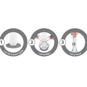 Everyday Up&Away Collapsible Silicone Bottle Bag - Grey