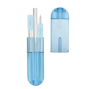 GoSip Glass Reusable Straws -Translucent Blue