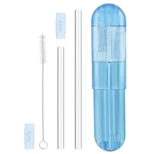 GoSip Glass Reusable Straws - Sky Blue