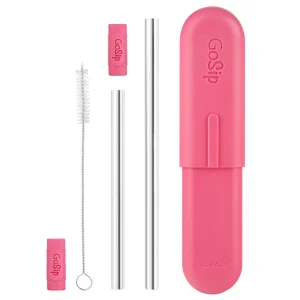 GoSip Stainless Steel Reusable Straws - Grey