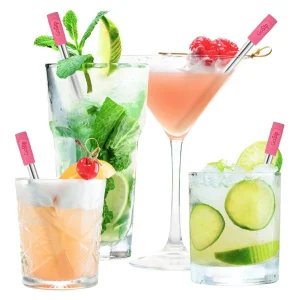 GoSip Stainless Steel Reusable Straws - Grey