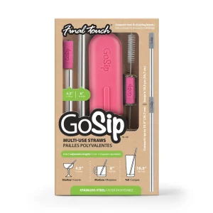GoSip Stainless Steel Reusable Straws - Grey