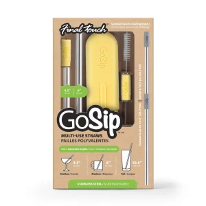 GoSip Stainless Steel Reusable Straws - Grey