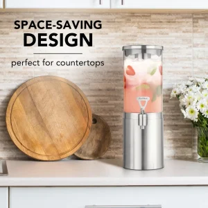 1.5 L Stainless Steel & Glass Beverage Dispenser