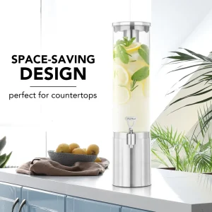 1.5 L Stainless Steel & Glass Beverage Dispenser