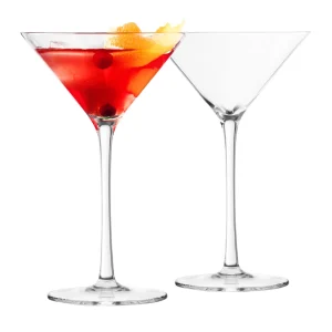 Martini Lead-Free Crystal Glasses - Set of 2