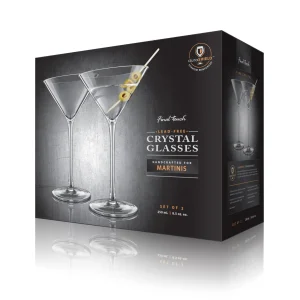 Martini Lead-Free Crystal Glasses - Set of 2