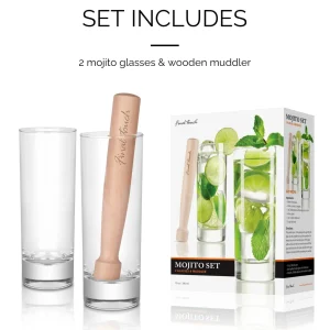 Mojito Glass & Muddler Set