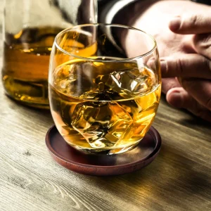 Solid Wood Drink Coasters - Set of 4