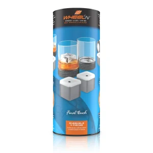 Wheel'n 12 oz / 350 ml Racing Tire Glasses with Ice Cube Moulds - 4 Piece Set