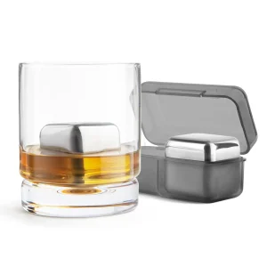 Whiskey Cubes - Set of 2 - Stainless Steel