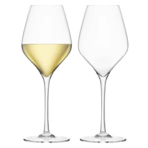White Wine Lead-Free Crystal Glasses - Set of 2