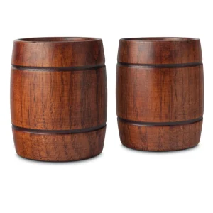 Wood Barrel Tumblers - Set of 2