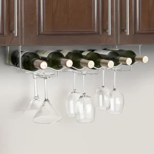 Under Cabinet 6 Bottle Wine / Glass Rack
